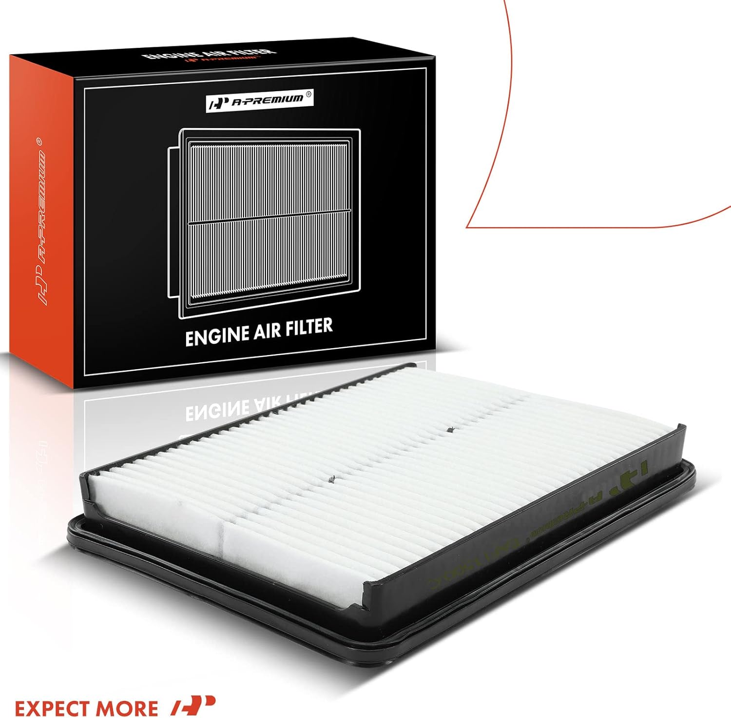 A-Premium 2-PC Engine Air Filter Compatible with Hyundai Santa Fe, Santa Fe Sport, Santa Fe XL & Kia Sorento, 2013-2019, 2.0L 2.4L 3.3L, Rigid Panel, Replace# 281132W100