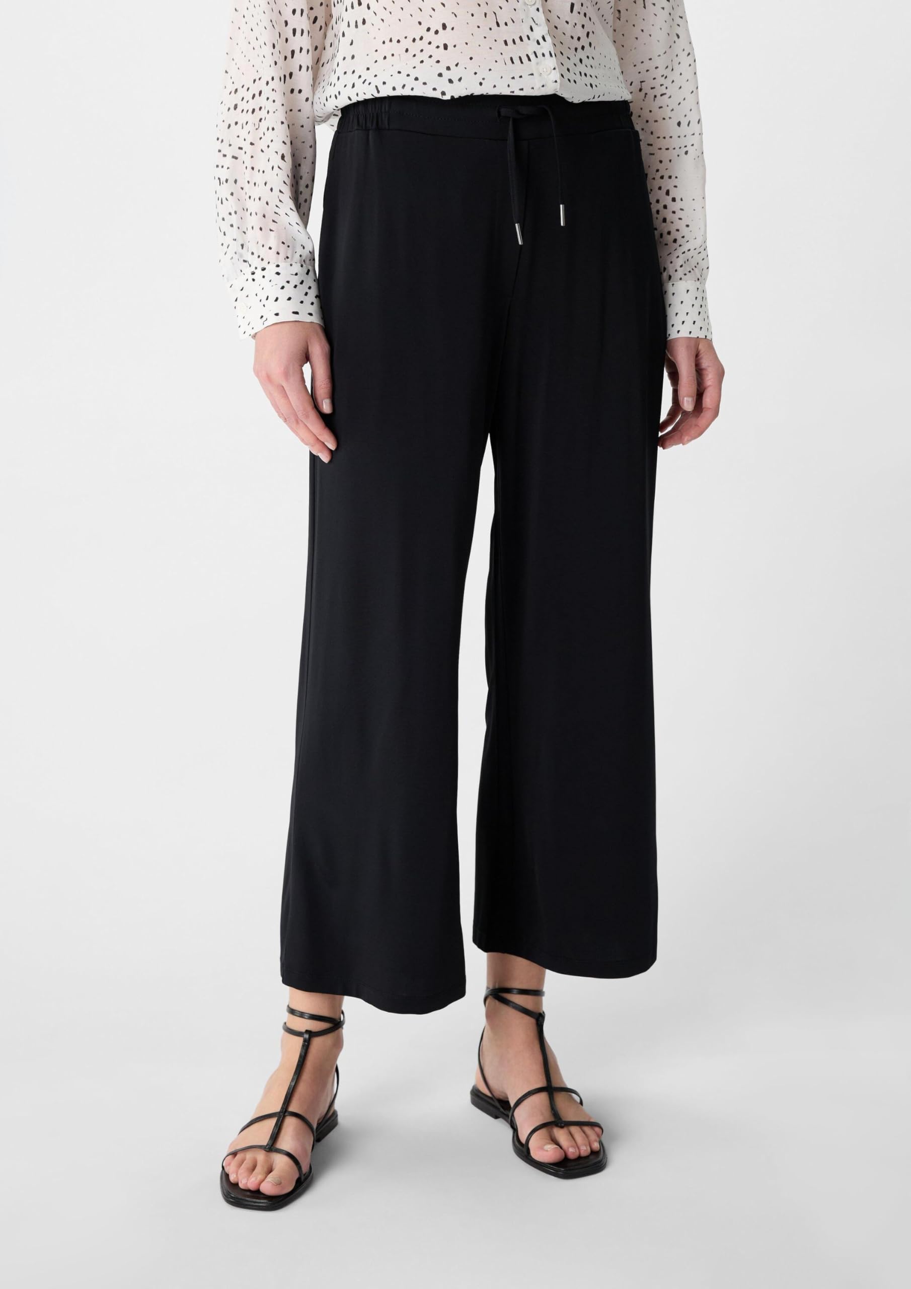 Comma Crop-Hose mit Semi Wide Leg