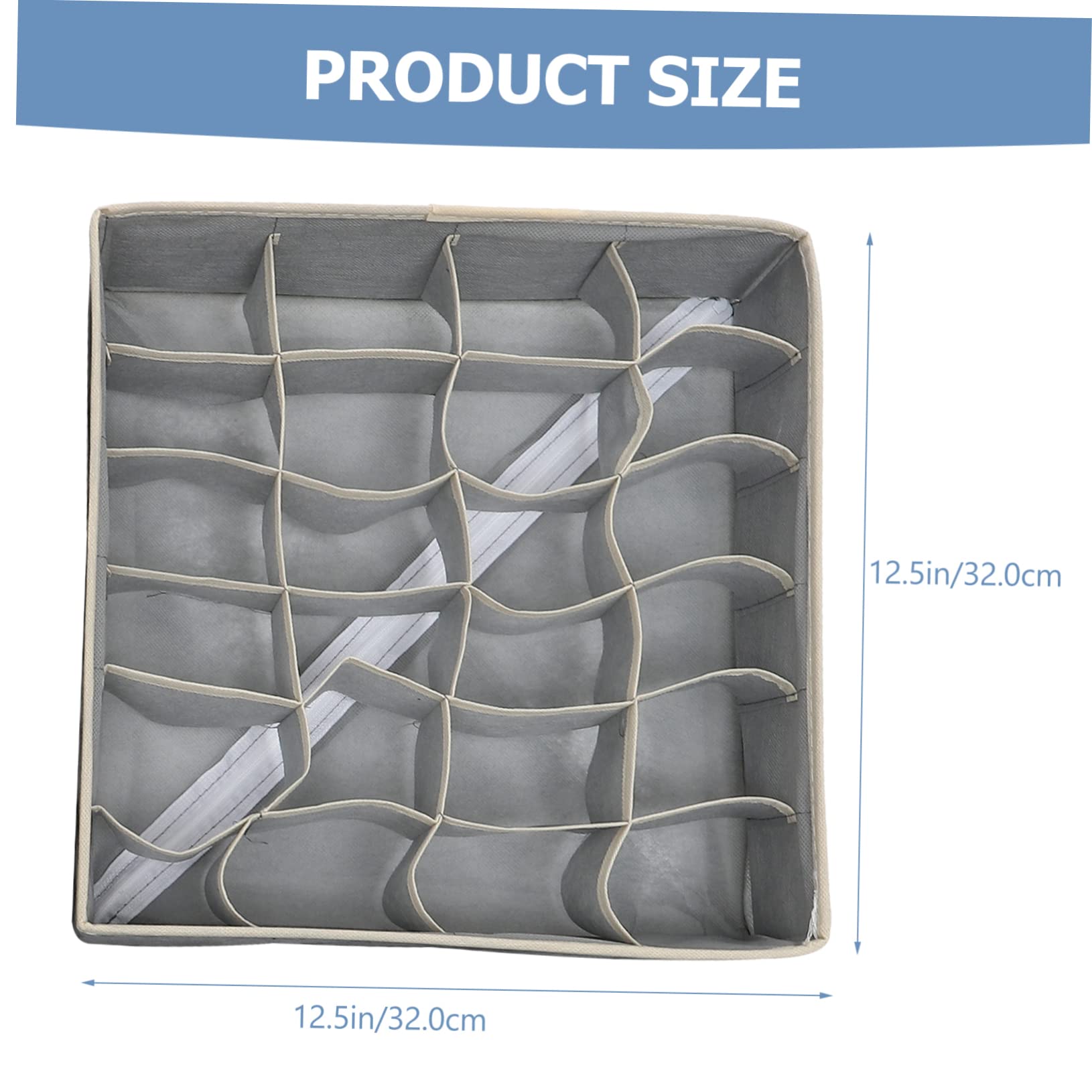 SOLUSTRE Organizzatore per Biancheria Intima 4 Pezzi Non Tessuto 7 Scomparti, Divisori per Cassetti Calze e Reggiseni, Organizer per Armadio Creativo e Pratico