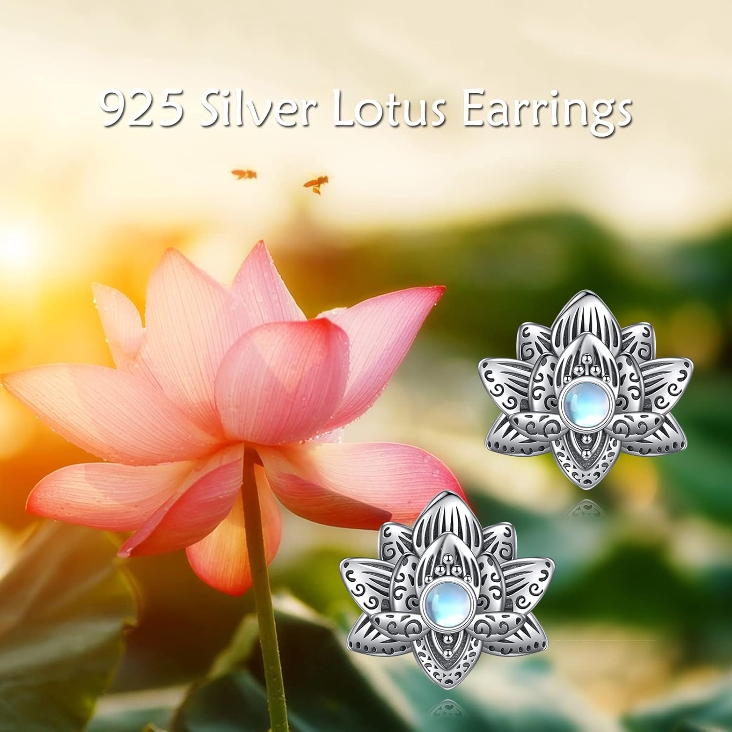 YAFEINI Cherry/Donut/Lotus/Lily of the Valley/Anatomical Heart Stud Earrings 925 Sterling Silver Hypoallergenic Stud Earrrings Cute Jewelry for Women Birthday Gifts
