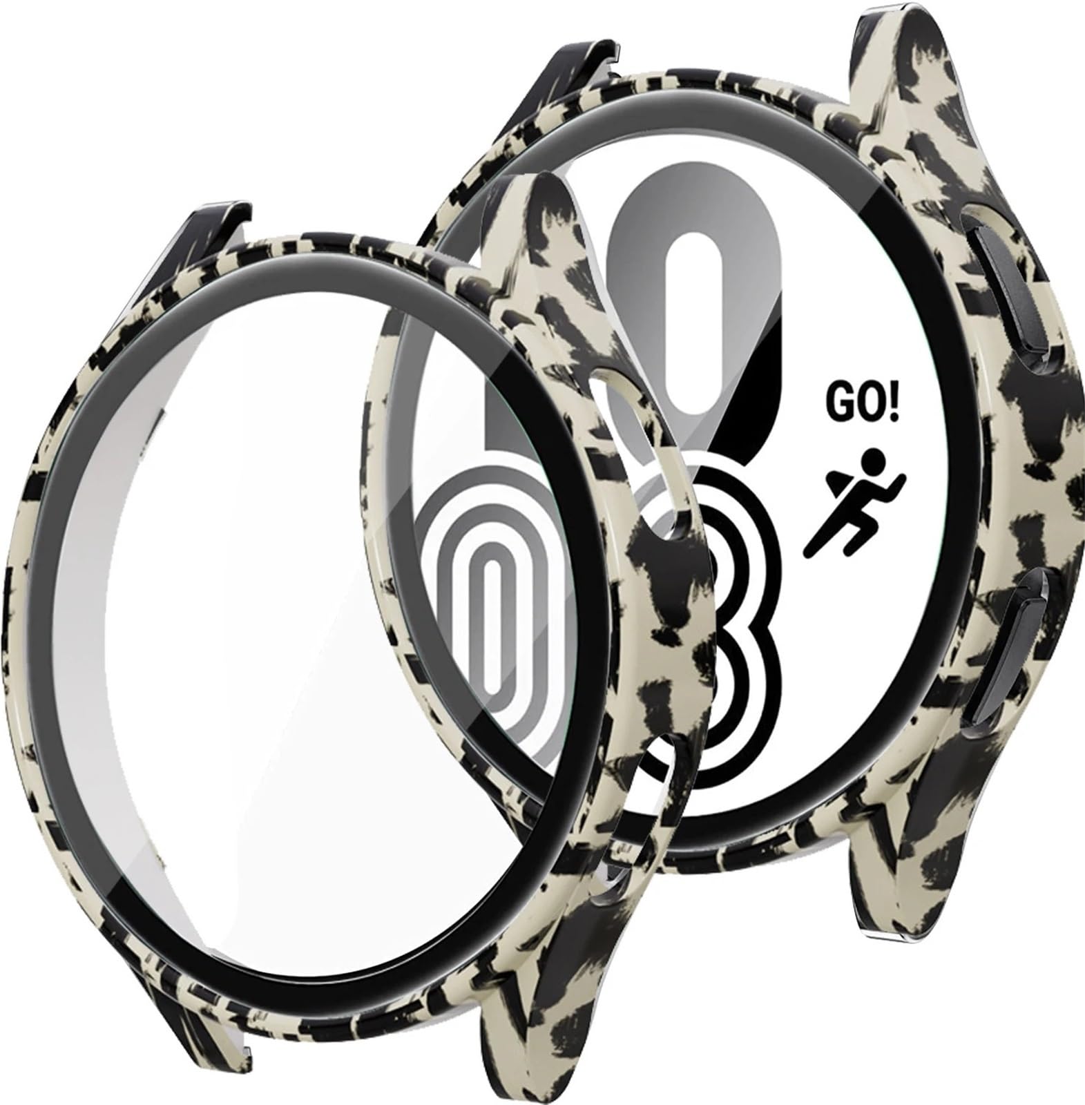 Cadran de protection Galaxy Watch 5 finition léopard noir chic - 8