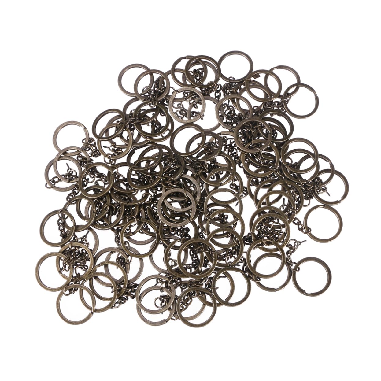 Porte-clés en métal bronze de qualité supérieure avec maillons robustes pour projets durables