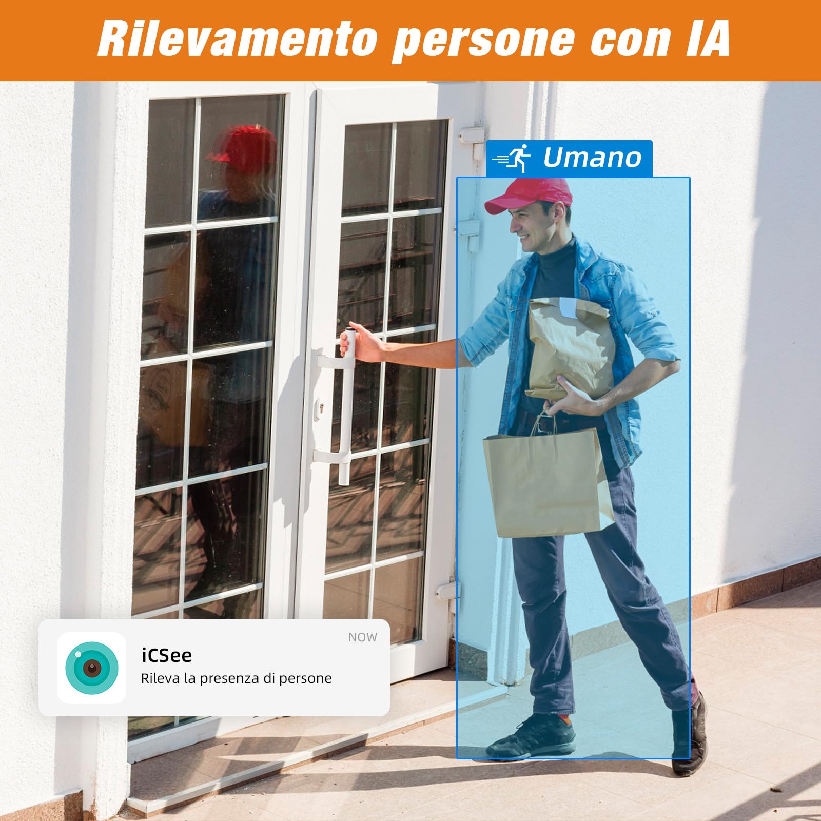 DVR di Sorveglianza 4 Canali CCTV con Hard Disk da 500 GB, Registratore Video 4CH 5MP H.265+ per Telecamere Analogiche/XVI/AHD/TVI/IP, DVR per Sistemi di Sicurezza Domestici, App Mobile e PC