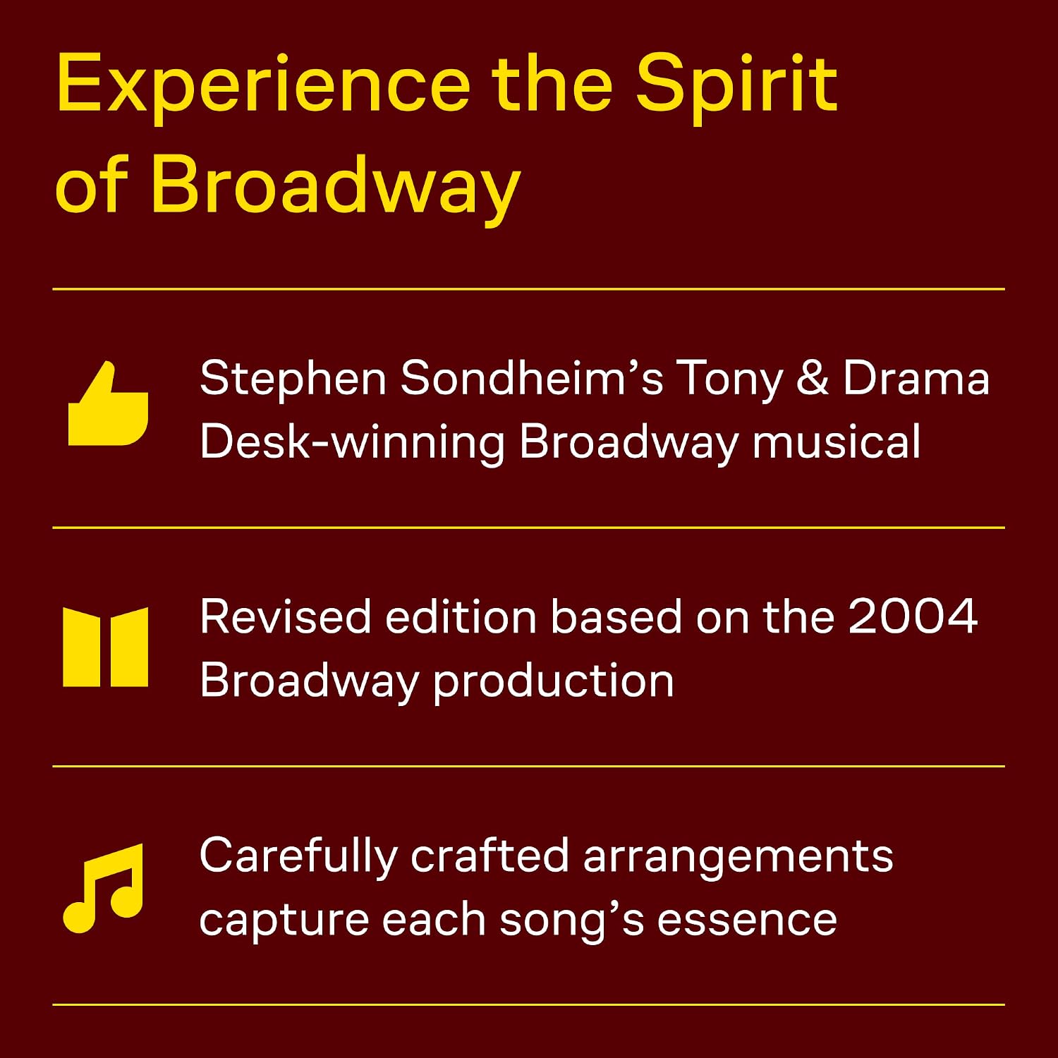 Stephen Sondheim: Assassins Vocal Score | Voice and Piano Sheet Music from the Broadway Musical | Revised Edition Based on the 2004 Broadway Production | Complete Song List Included