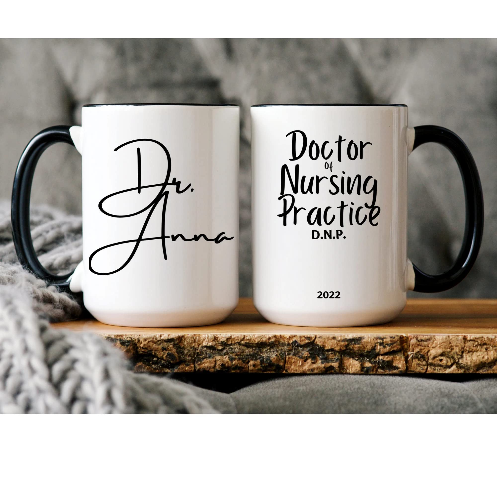 Personalized Doctor of Nursing Practice Mugs Custom Class of 2024 Graduate Ceramic Mug Coffee & Tea Cup Doctor Graduation Gifts for DNP Him Her Men Women