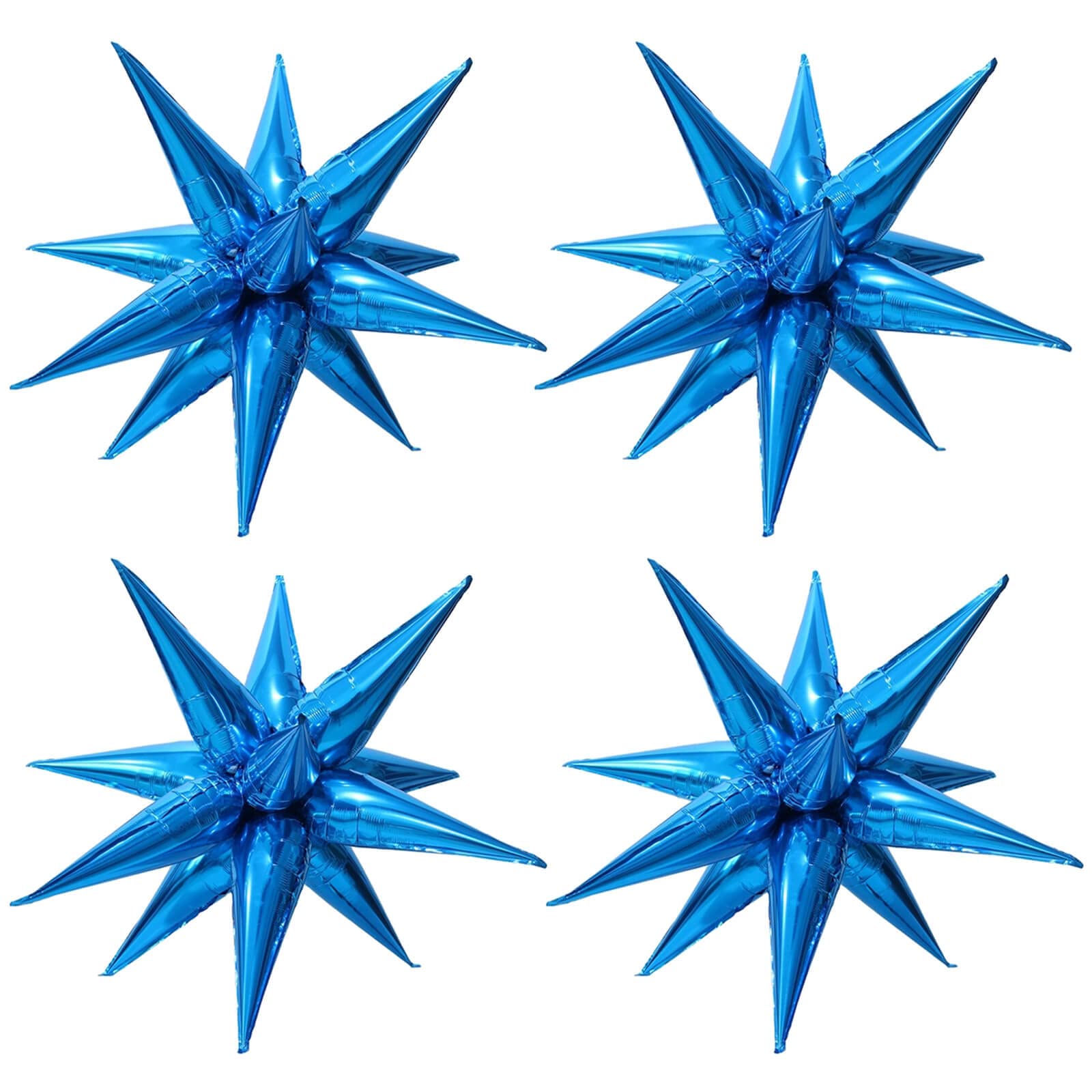 50 Pcs Blue Foil Cone Star Balloons - Big 26 inch Dark Blue Explosion Star Mylar Balloons for Party Supplies, Christmas, Birthday, Wedding Decorations