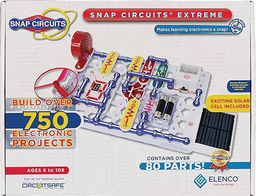 ELENCO Snap Circuits Classic SC-750 Kit de inicio electrónico más de 750 proyectos manual de proyectos a color más de 80 piezas de presión en