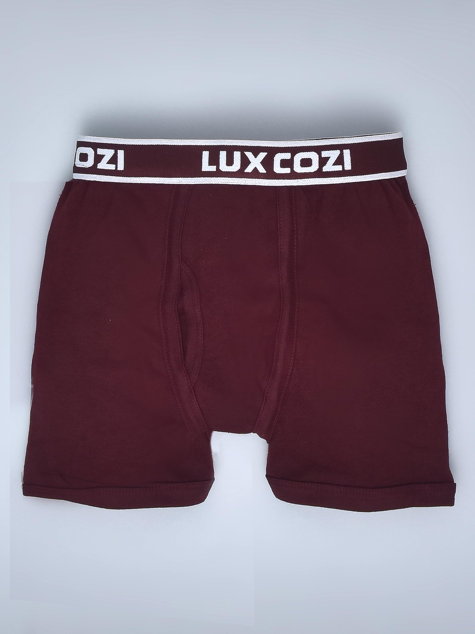 Lux Cozi Boy's Pack of 6 Super Combed Cotton Outer Elastic Solid Trunk with Ultra Soft Waistband (Size : 65cm) Multicolour - Image 2 thumbnail