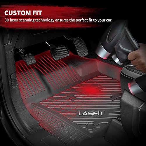 Miniatura 2 de LASFIT Alfombrillas de suelo y alfombrillas de carga aptas para Jeep Wrangler JL Unlimited 2018-2024 de 4 puertas sin subwoofer solamente (no apto