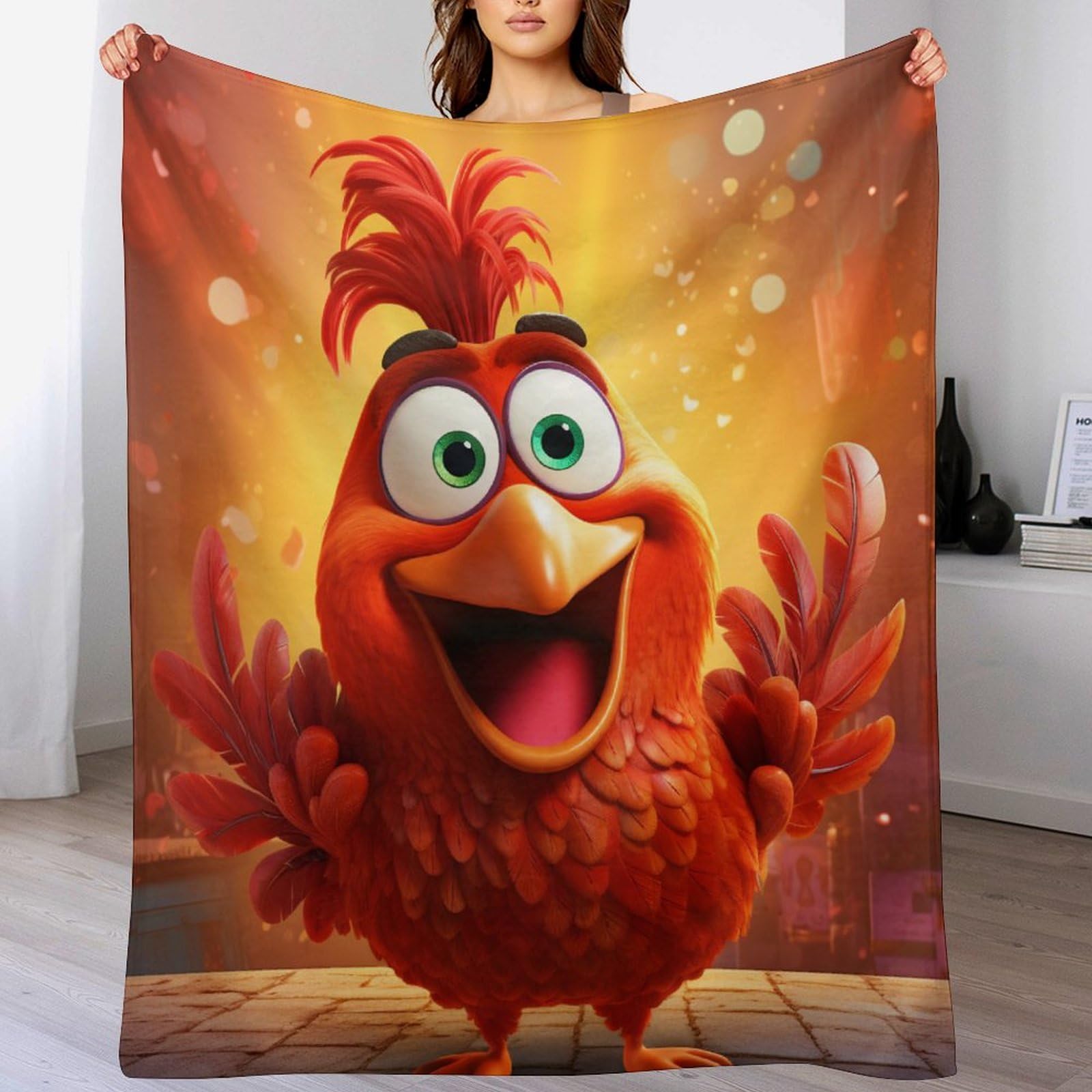 Couverture polaire coq douce pour un canapé chaleureux