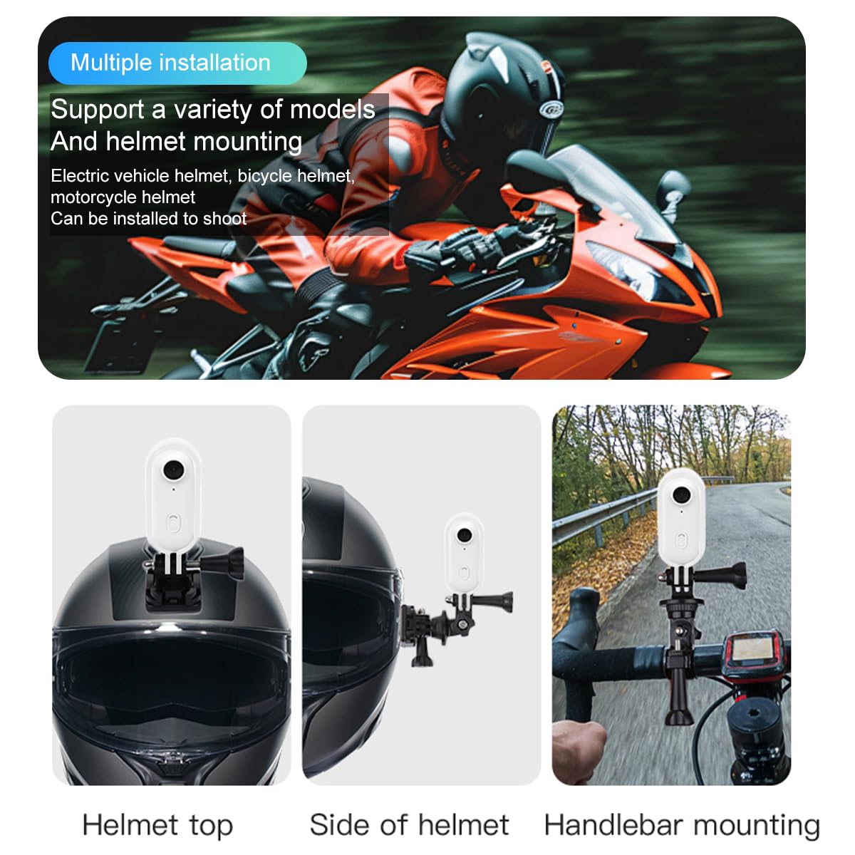 Winnes Mini Camera Sport 1080p WiFi Vlog Camera Vango de 120 °, cámara de Pulgar IP68 Impermeable a 30 m, batería de 800 mAh Adecuada para Bicicletas, esquí, Buceo, Animales (Black)