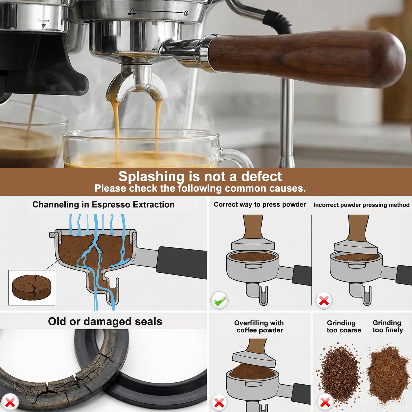 Sitko 51 mm 2 uszy do Delonghi La Specialista EC9335/9665/9155/9355