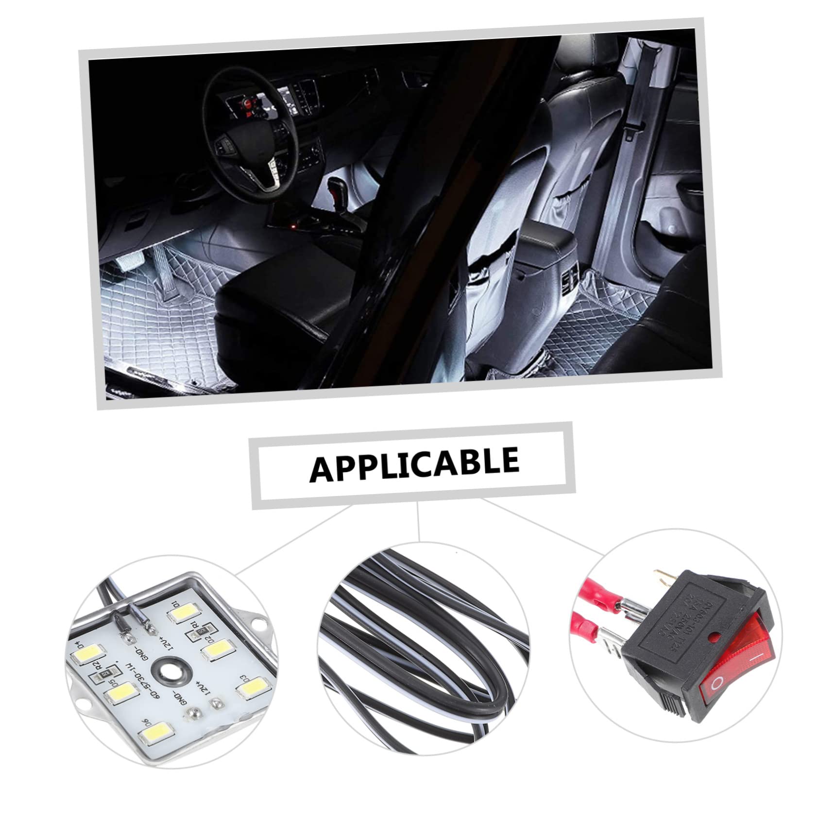 Holibanna LED Strip Light for Van Interior Leds Easy Installation Module for Rv Truck and Trailer Lighting for Emergency and Camping Use