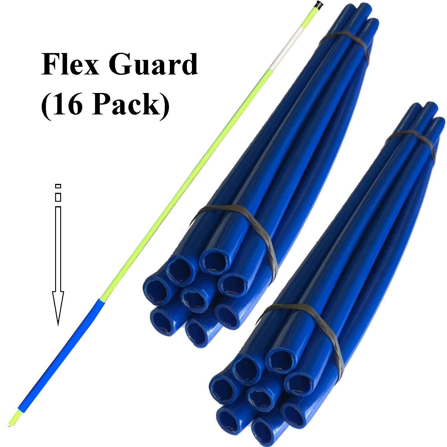 Keyfit ToolsFLEX GUARD Driveway Marker Mount (16 Pack) Reinforced Protective Sleeve Fits Over All Standard 5/16” Markers -By Far The Best Way To Set Driveway Plow Poles Reflectors Stakes Curb Markers