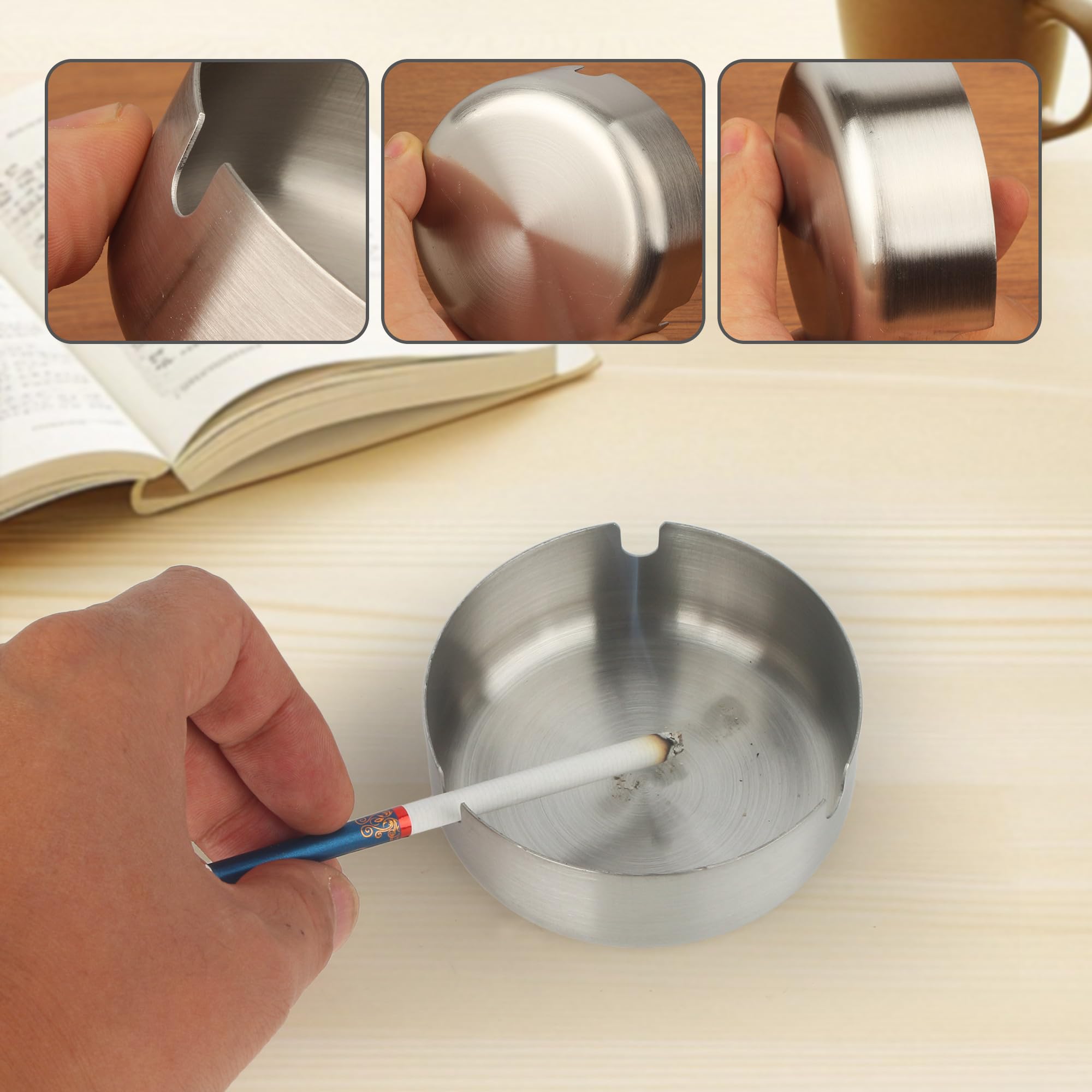 Set di 10 Posacenere da Esterno per Tavolo Resistente e Lavabile