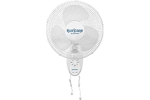 Hurricane Supreme 12" Oscillating Wall Mount Fan