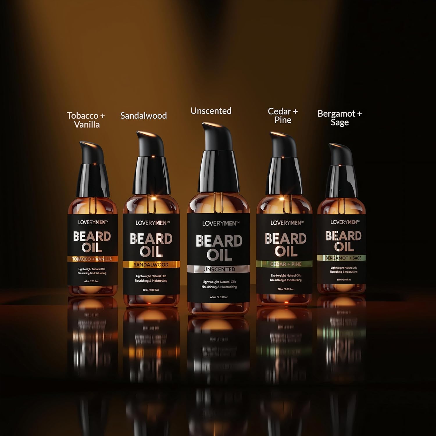 Deluxe Beard Oil for Men - Sandalwood, Tobacco Vanilla, Bergamot Sage, Cedar Pine, Unscented Fragrances, Natural Mens Beard Oil Kit With Argan & Jojoba Oil, Beard Softener Grooming Mens Beard Care - Image 7