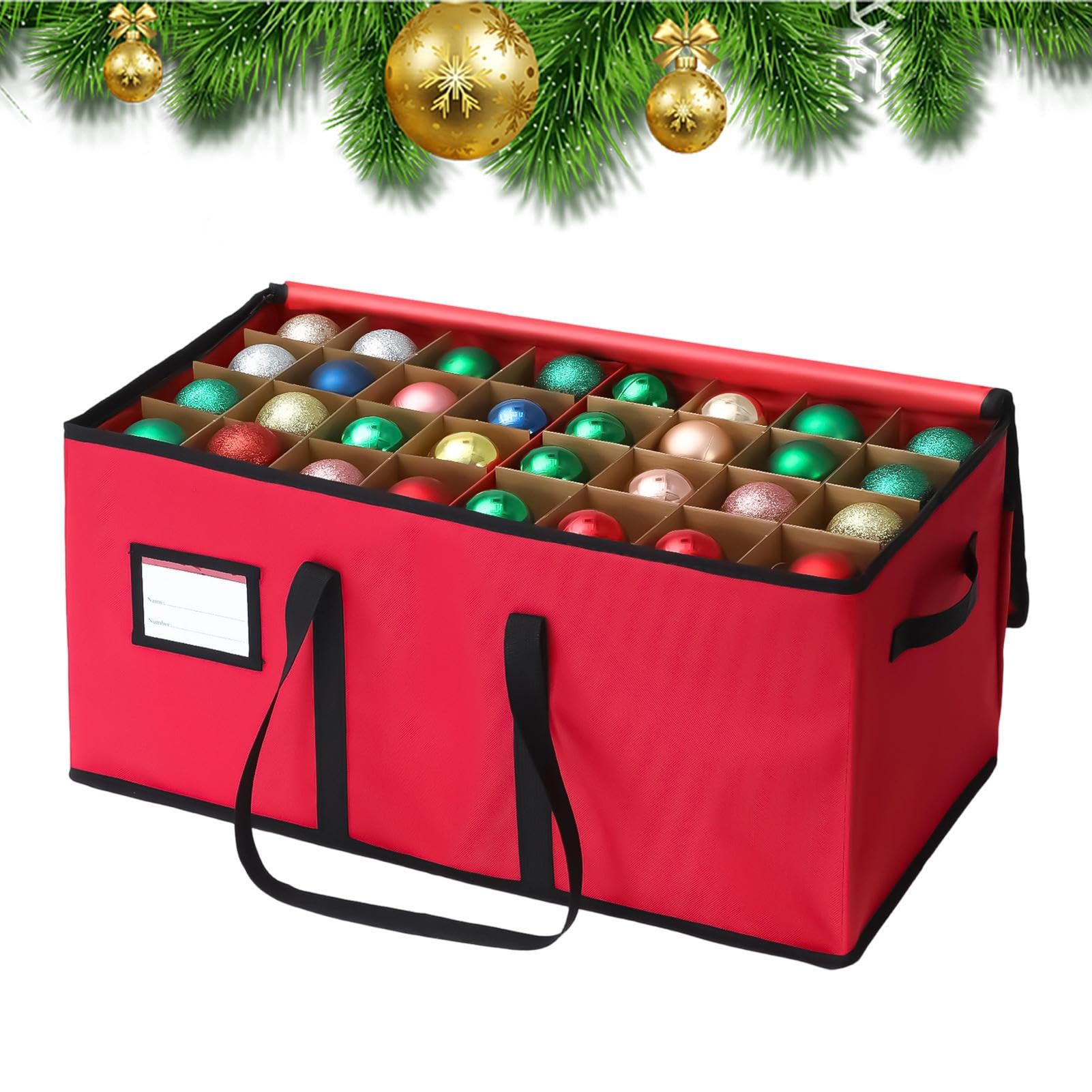 Ornament Organizer Aufbewahrungsbox Großer Verstellbarer Zusammenlegbarer