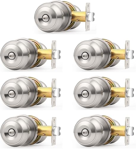 Vista 15 de Probrico - Pomos de puerta color negro mate, paquete de 15 pomos interiores con función de bloqueo de privacidad para dormitorio y baño, pestillo