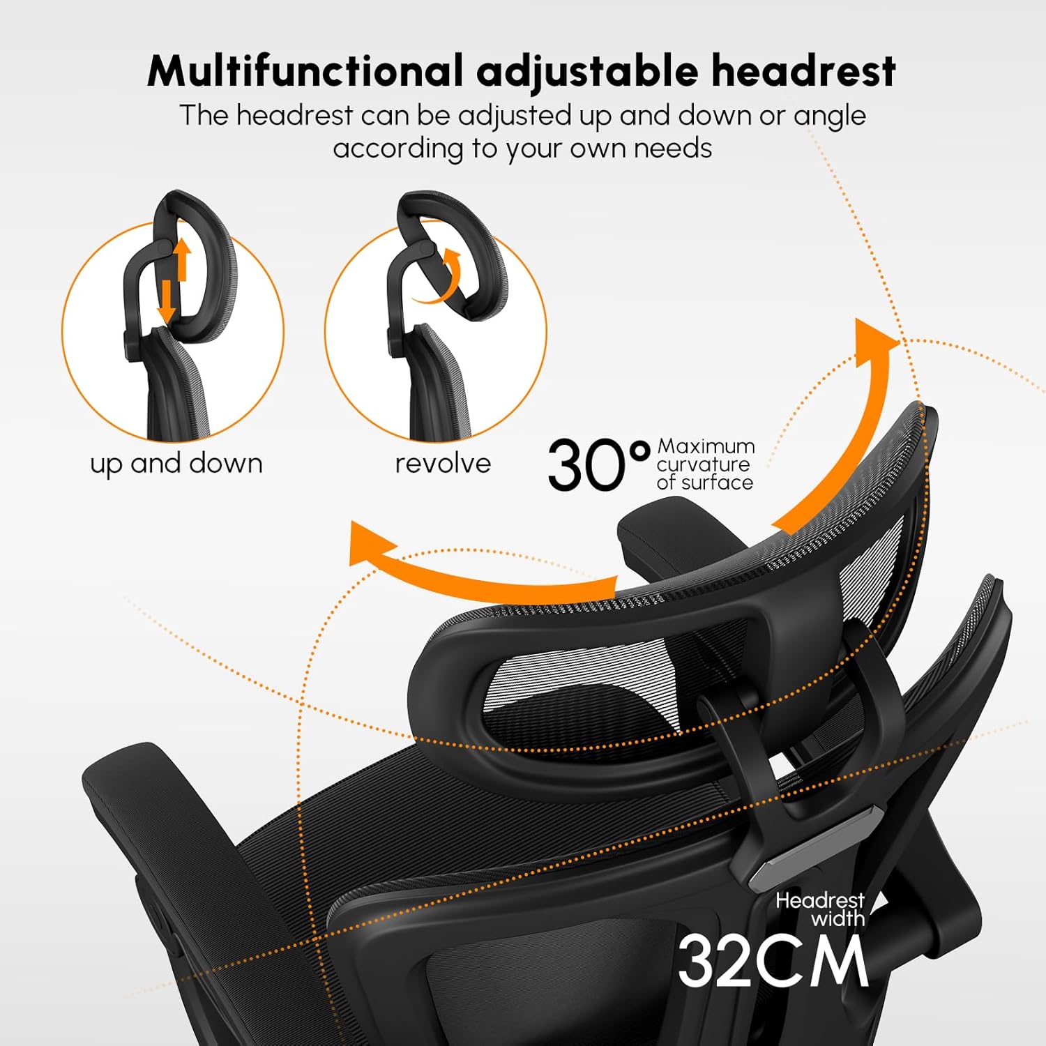 HapGIFT Office Chair Adjustable Headrest