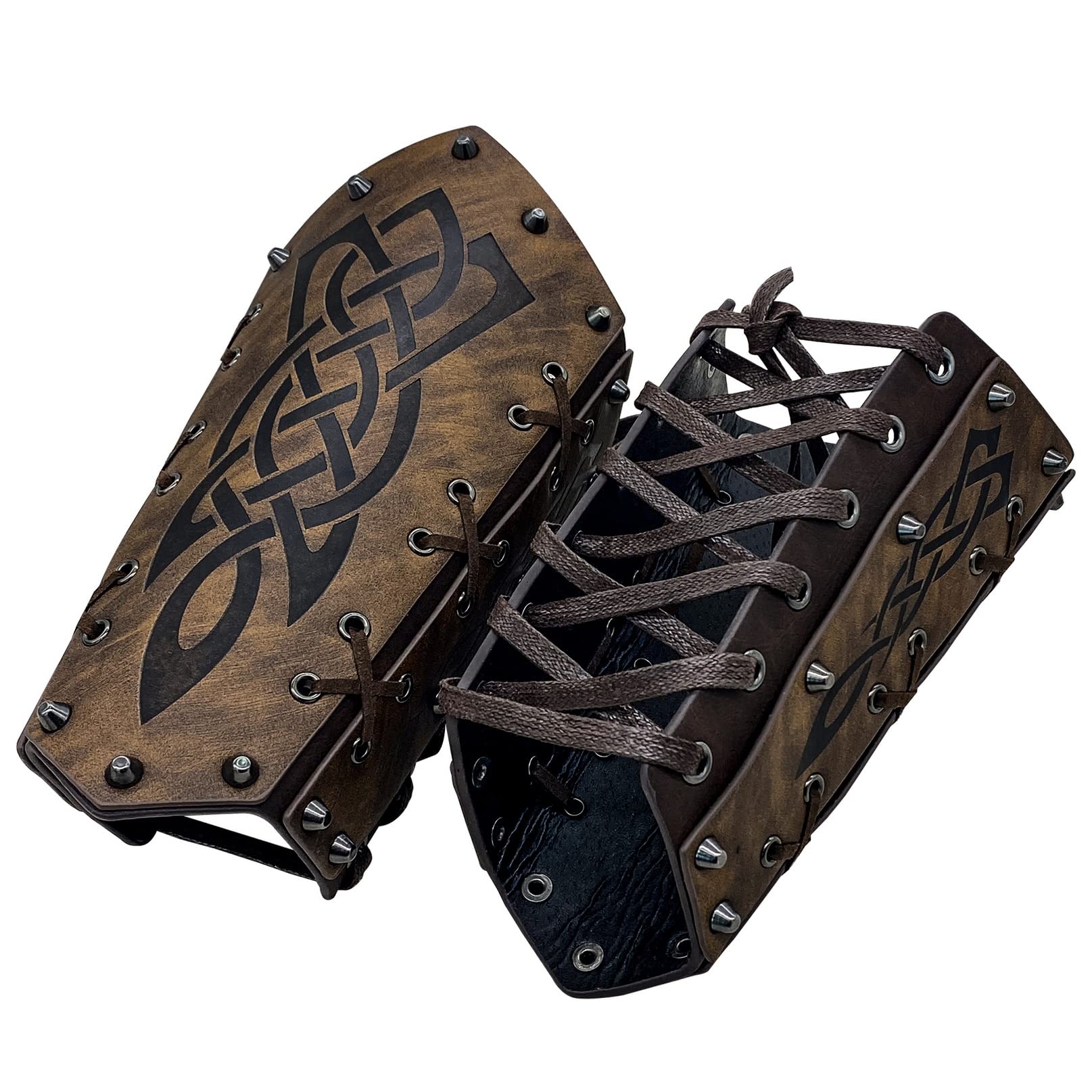 Garde de bras de tir à l'arc, brassard en cuir rétro médiéval, bracelet de gant de Viking, costume de Cosplay de LARP d'armure de bras de la Renaissance nordique