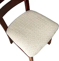 Capas Elasticidade De Assento Impermeável De Cadeira Adequado Para Uso Em Cozinhas Restaurantes E Festas (2, Bege)