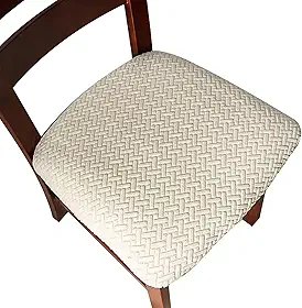 Capas Elasticidade De Assento Impermeável De Cadeira Adequado Para Uso Em Cozinhas Restaurantes E Festas (2, Bege)
