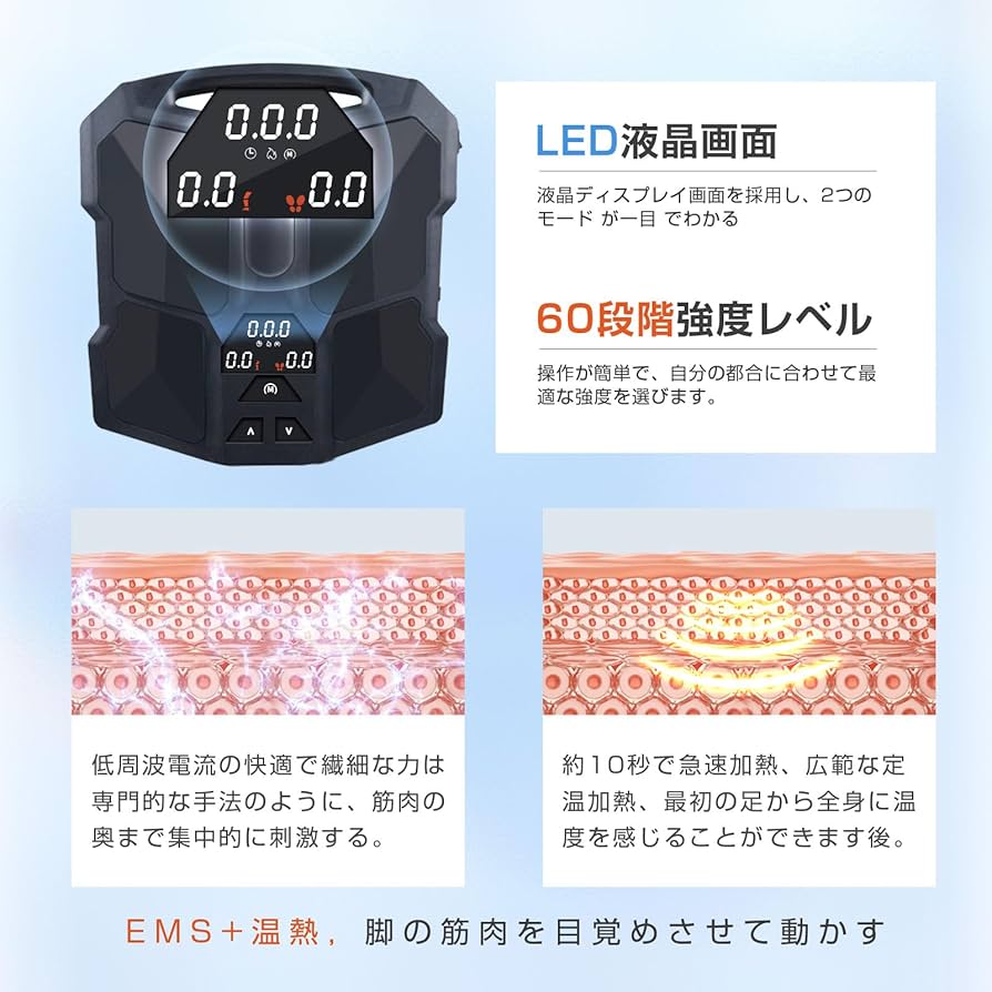 大人気❣️ 足裏EMS フットリラックス足裏温熱機能 フットマット 足筋トレ Amazon.co.jp: 足裏EMS フットリラックス【2024新登場】足裏温熱