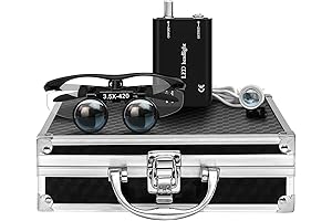 3.5X 420mm Dentist Magnifying Glasses with LED Head Light