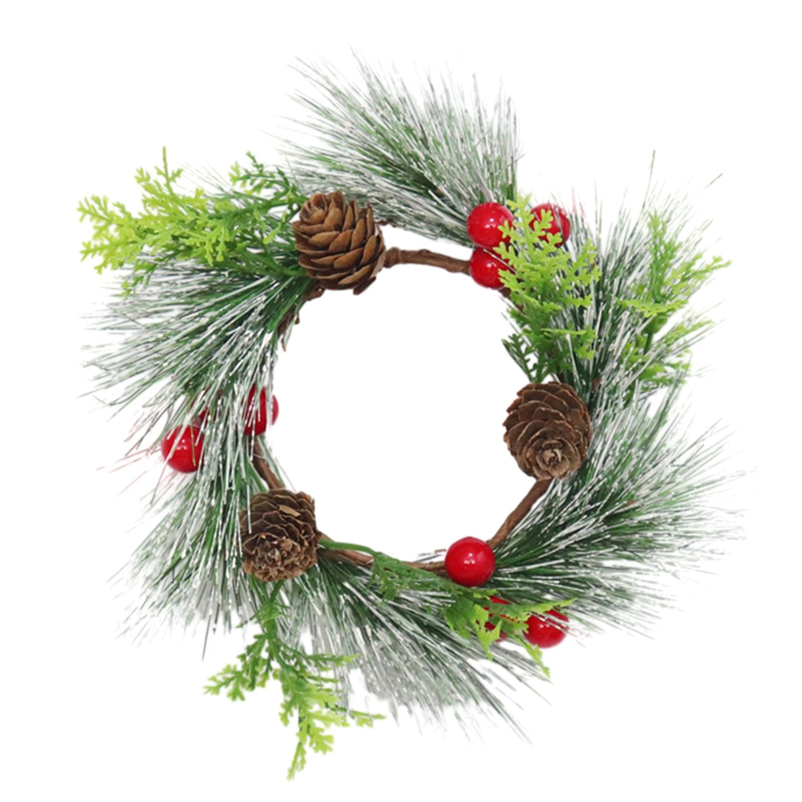 CLUB BOLLYWOOD® Greenery Candle Wreath Small Boho Wreath Home Wedding Candle Rings Ornaments | Home & Garden | Holiday & Seasonal D?©cor | Wreaths, Garlands & Plants | 1 Taper Candle Rings