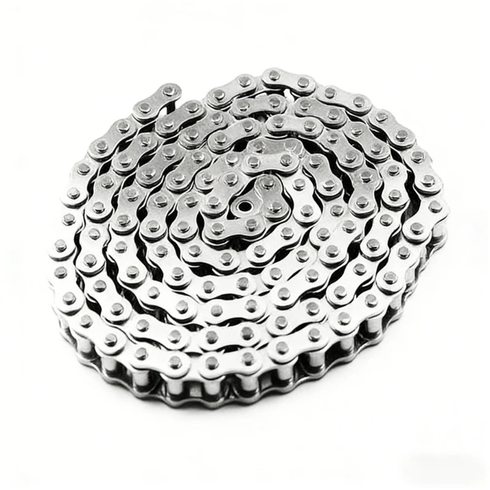 Rollenkette Aus Kohlenstoffstahl 1 Stück 1-1,524 Meter 304 Edelstahl-Rollenkette Einzel-/Doppelstrang Industrielle Stärke 04C 05B 06B 06C 08A 08B 10A 12B(304-08A-120-1.524m)