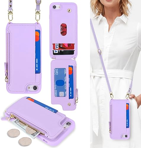 Cavor for iPhone 8 Plus Wallet Case with Card Holder for Women,for iPhone 7 Plus