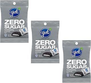 YORK Peppermint Patties Zero Sugar - Pack of 3 - Classic and Delicious Treats for the Whole Family - Great for Sharing - Individually Wrapped