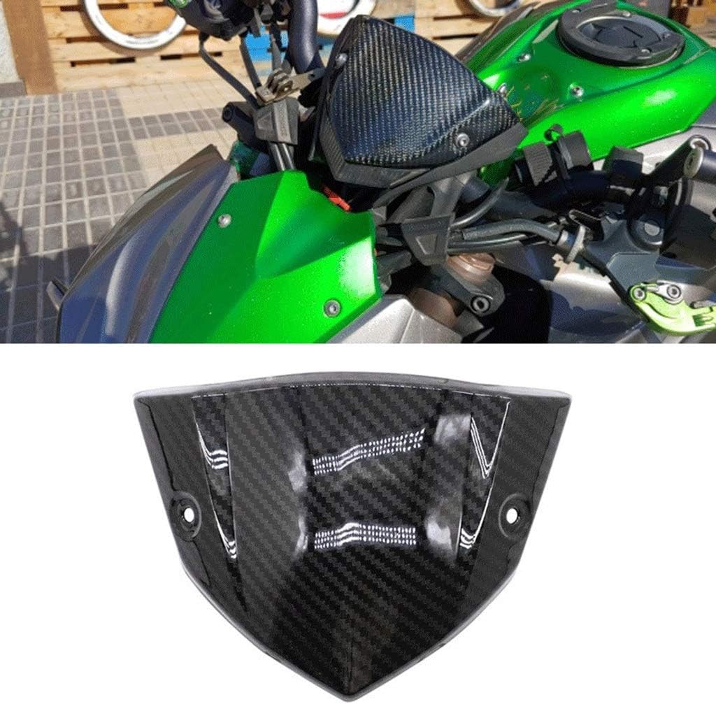Windshield Double Bubble Motorcycle Windshield Carbon Fiber Windscreen Deflector Cover Wind Shield Front Glass Fit for Kawasaki Z1000 2014 2015 2016-2020 FF Motorbike Screen Airflow