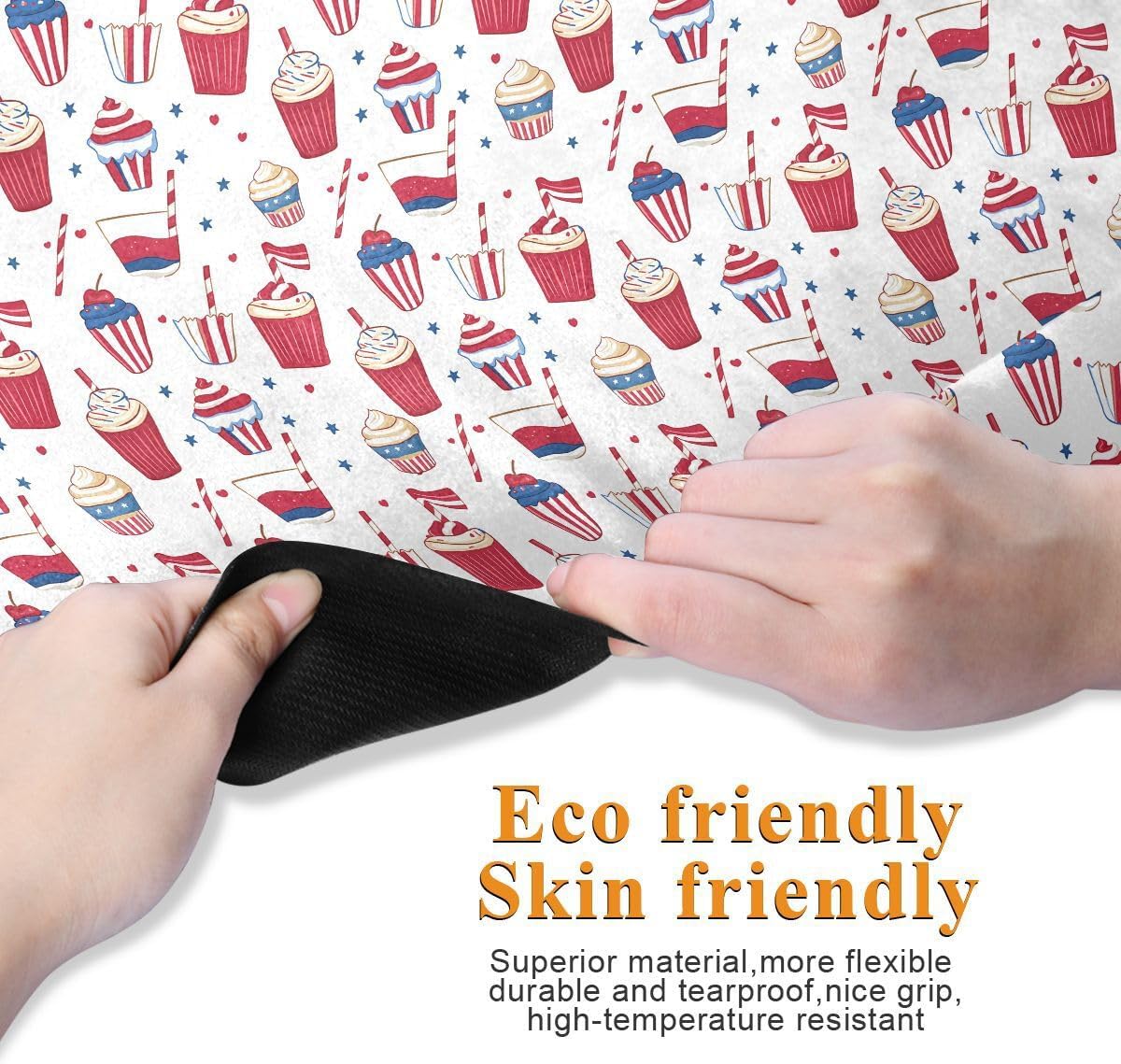 ALAZA Icecream Flag Pattern Yoga Mat Non Slip Fitness Exercise Mat, Workout Mat for Yoga, Pilates and Floor Exercises