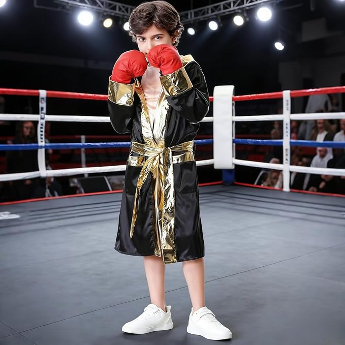 Disfraz de Boxeador para Niño Halloween - Incluye Bata, Camiseta y Shorts miniatura 6