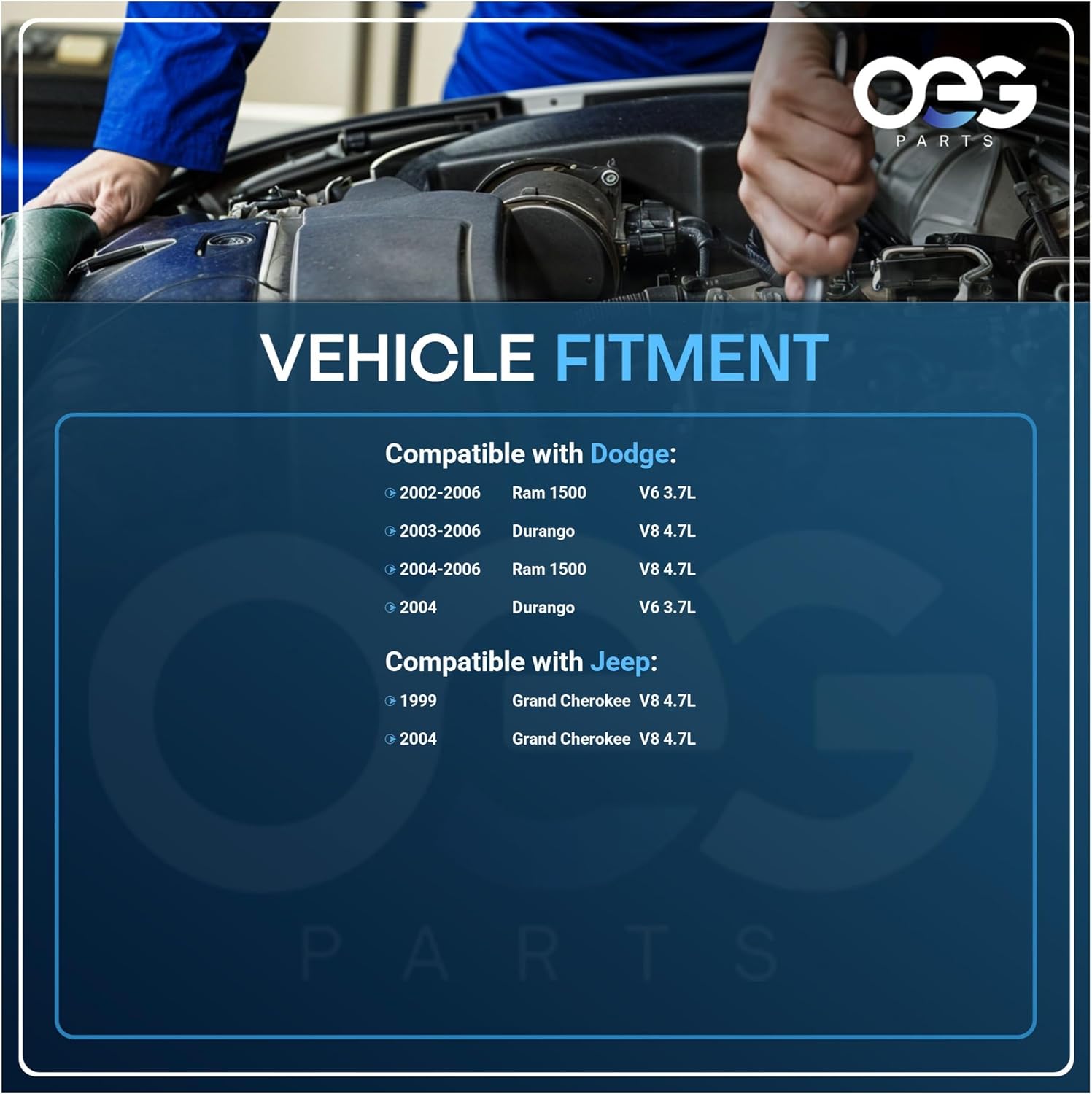 OEG Parts New Alternator Compatible With Dodge Durango Ram Pickup Compatible With Jeep Grand Cherokee 3.7L V6 4.7L V8 05015066AA 56041120 RL041120AC 6004ML0000 56028241 ABO0233 40024081