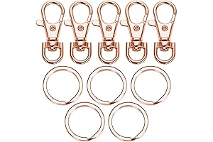 Sophisticated Swivel Clasp Key Chain with Rose Gold Shimmer