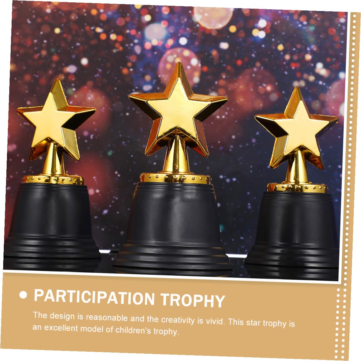 Mini Estrella Plástico Niños para Trofeo 9 Piezas de Decoracion Verano