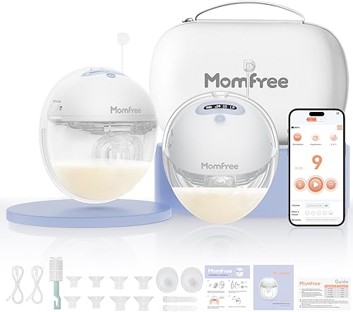 Extractor de leche doble portátil bombas eléctricas manos libres, aplicación inalámbrica compatible con 3 modos y 9 niveles personalizados,