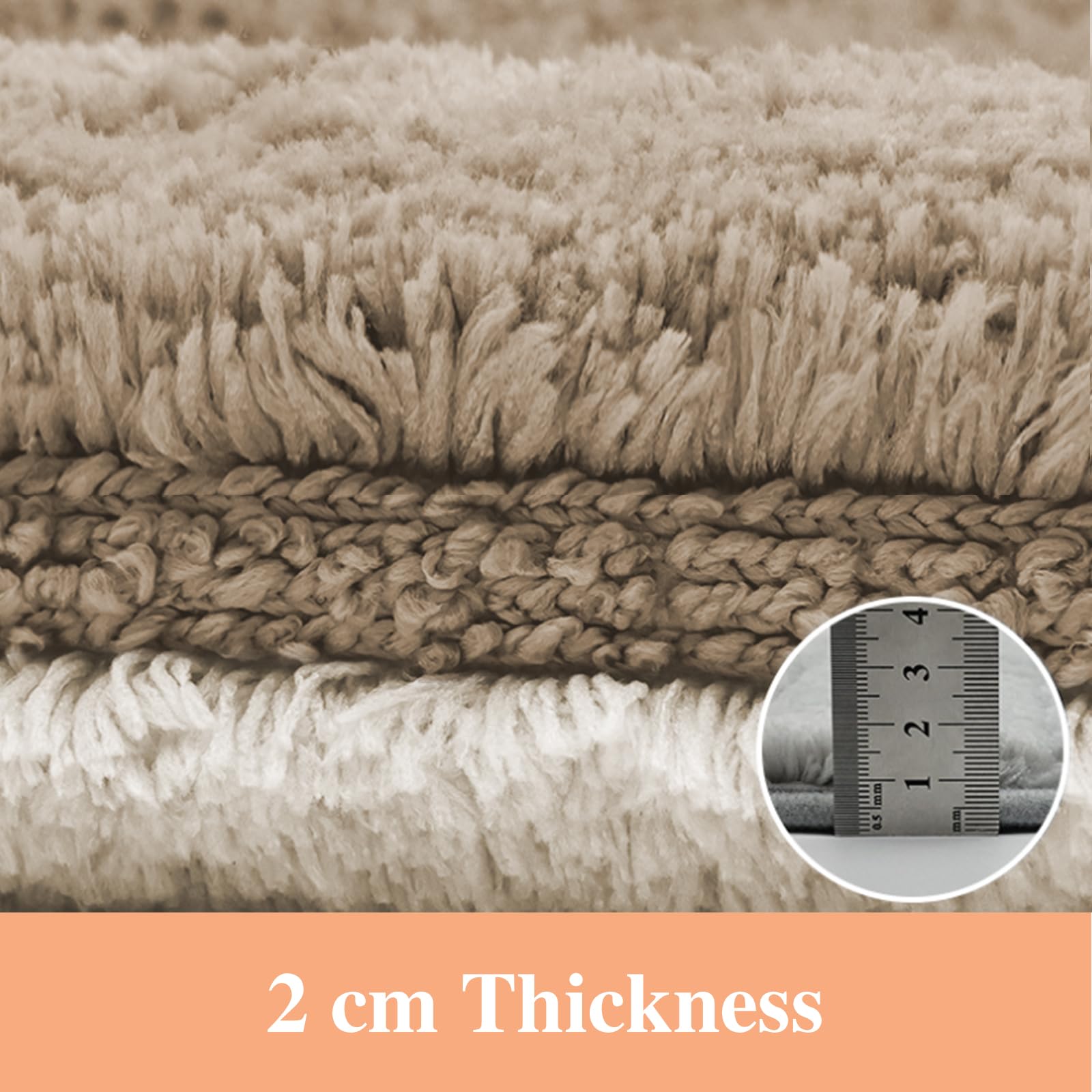 Tapis de bain en microfibre super absorbant 50x80 cm Champagne