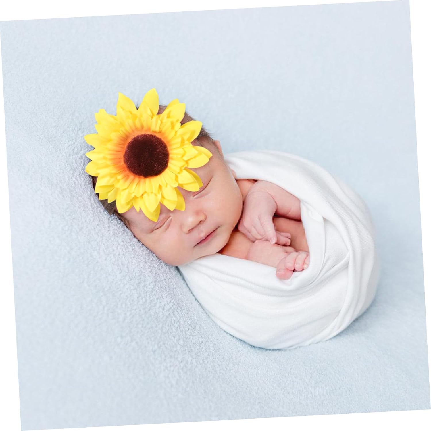 DOITOOL Infant Girl Dress with Headband, Yellow Acrylic Special Occasion