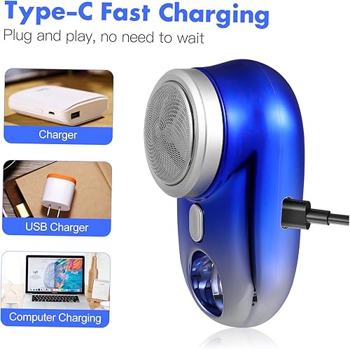 Miniatura 6 de Balacoo Afeitadora eléctrica para hombre, afeitadora de pelo para hombres, afeitadora eléctrica para hombres, afeitadora facial para hombre, mini