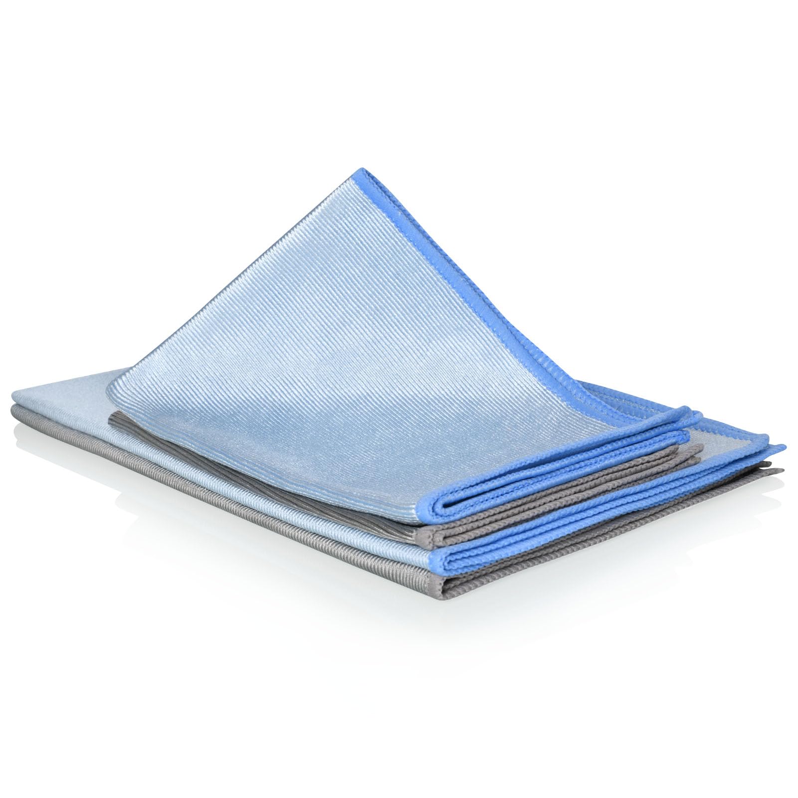 Chiffon Microfibre Ultra-fin 8X Pour Vitres - Sans Traces, Lavable Machine - Double Face (nettoyage/polissage) - Pour Verre, écrans, Inox, Voiture