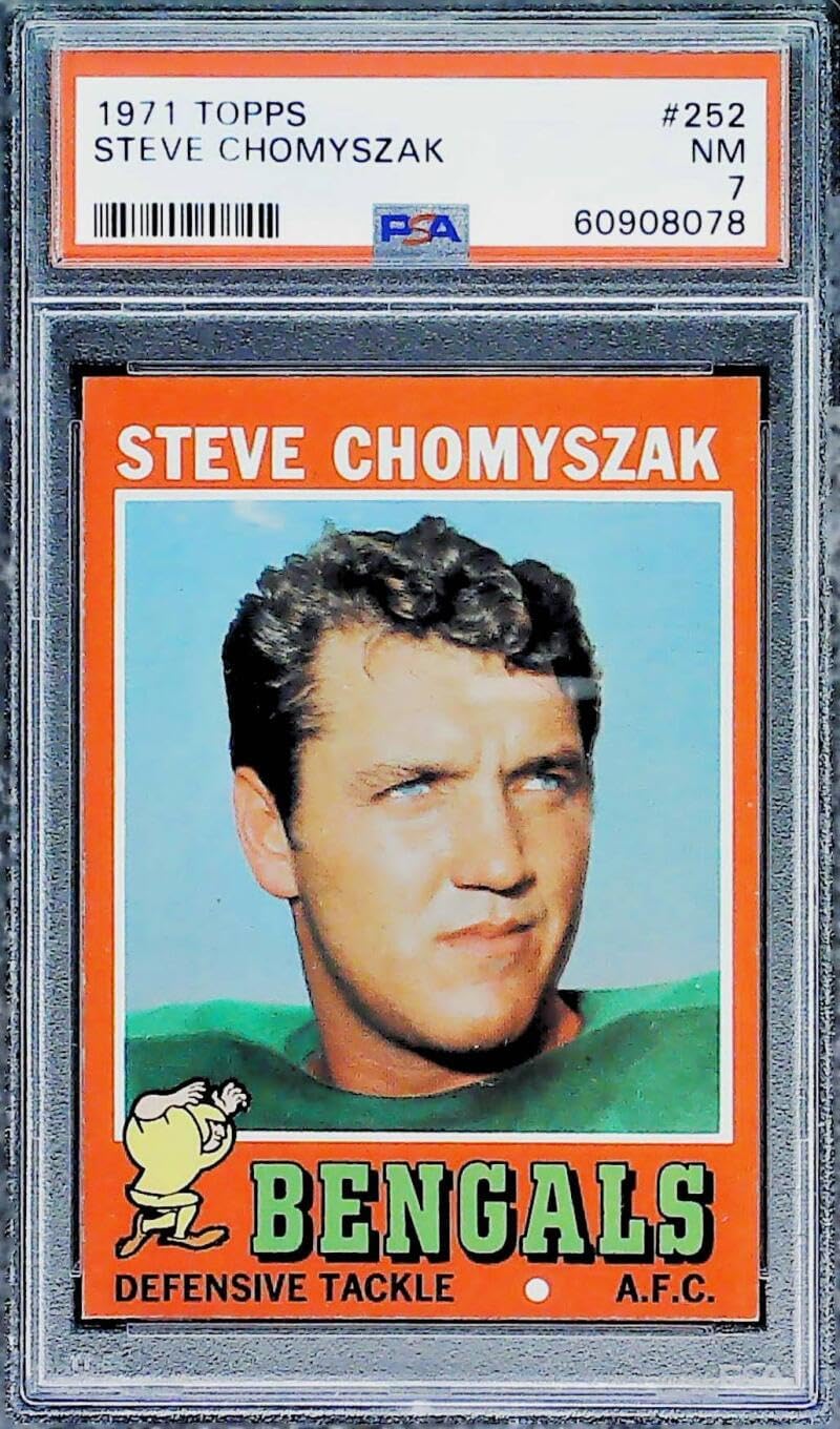 1971 Topps Football #252 Steve Chomyszak RC Rookie Cincinnati Bengals PSA 7 NM Trading Card