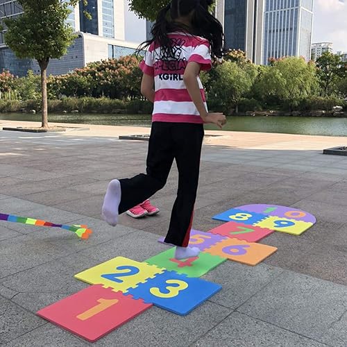 Miniatura 3 de Alfombrillas de juego para niños  Juego de alfombrillas gigantes de Hopscotch para niños, espuma EVA suave, azulejos entrelazados para interiores,