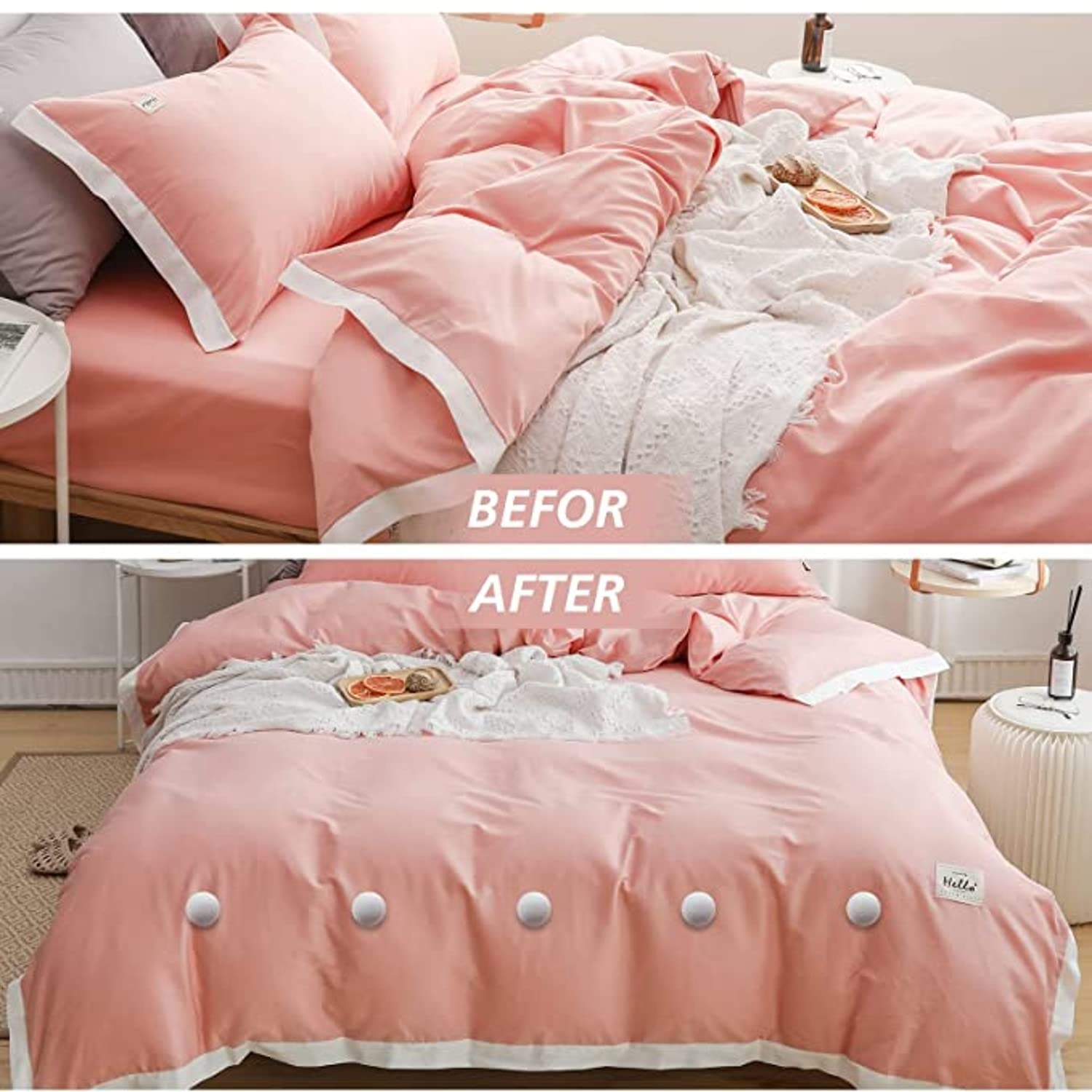CEPLO Blanket Clips, Duvet Cover Holding Clips, Quilt Clip Fasteners, Non-Slip Comforter Clips, Prevent Duvet Cover Sheets, Curtains Or Bedding Accessories from Shifting (8) 3