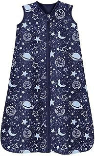Unnivoll Schlafsack Baby Sommer 0.5 Tog 100% Baumwolle Sommerschlafsack Babyschlafsack 12-18 monate 84 cm für Jungen Mädchen Kinder Planet