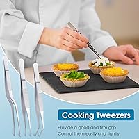 Vista 6 de Patelai 12 piezas de herramientas de chapado de chef, cucharas de llovizna, pinzas de cocina, cucharas de dibujo de acero inoxidable de precisión