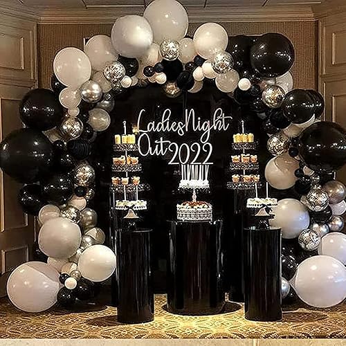 Miniatura 6 de Cubierta de zócalo negro para fiesta de cumpleaños de bebé, baby shower, bautismo, comunión, bautizo, decoración de fotografía cilíndrica, pedestal